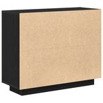 Buffet vidaXL Chêne Noir 92x35x75 cm Bois Stratifié