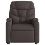 vidaXL Fauteuil inclinable électrique Marron foncé Tissu