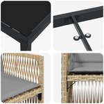 vidaXL Ensemble de salle à manger pour jardin 5 Pièces Beige Poly rotin