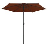 vidaXL Parasol de jardin et mât en aluminium 270x246 cm Terre cuite