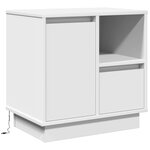 vidaXL Cabinet de chevet avec tiroir 2 Pièces Blanc 50 x 34 5 x 50 cm.