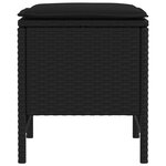 vidaXL 2 pc Pouf de Jardin Rotin PE Noir