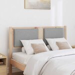 vidaXL Tête de lit Autre Marron 135 cm Bois massif en pin