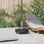 vidaXL Base de parasol roulant pour poteaux de Ø38/48 mm - Granit noir  30 kg.