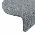 vidaXL Tapis d'escalier autocollants 20 pièces 56 x 17 x 3 cm Gris clair Demi-rond