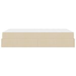 vidaXL Cadre de lit avec matelas avec matelas 2 Pièces Crème tissu
