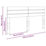 vidaXL Tête de lit Chêne fumé 200 cm Bois d'ingénierie