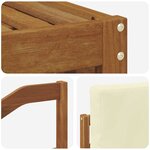 vidaXL Ensembles de canapés 8 pc Naturel et Crème Bois d'Acacia Massif