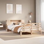 vidaXL Lit bibliothèque sans matelas 120x200 cm bois de pin massif