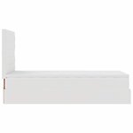 vidaXL Lit ottoman avec matelas blanc 80x200 cm similicuir