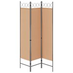 vidaXL Paravent à 3 panneaux Beige 120 x 180 cm Tissu