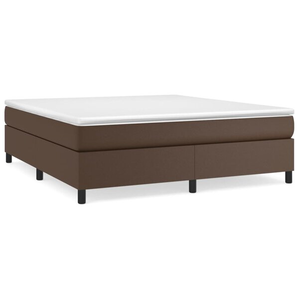 vidaXL Cadre de lit Marron 160x200 cm Similicuir