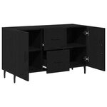 Buffet Noir Chêne vidaXL 100x36x60 cm en bois d'ingénierie