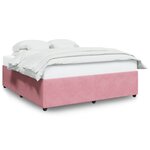 vidaXL Cadre de lit Rose 180x200 cm Velours