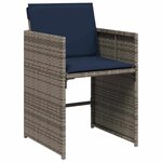 vidaXL Ensemble de salle à manger pour jardin 5 Pièces Gris Poly rotin
