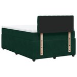 vidaXL Sommier à lattes de lit et matelas Vert foncé 120x200cm Velours