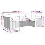 vidaXL Salon de jardin avec coussins 6 Pièces beige résine tressée