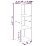 vidaXL Ensemble meuble TV 2 Pièces Chêne noir 37 x 35 x 107cm