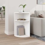 vidaXL Table d'appoint Blanc 29 6 x 29 6 x 60 cm Bois d'ingénierie