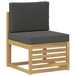 vidaXL Sofa de milieu extérieur Bois d'Acacia Massif Blanc