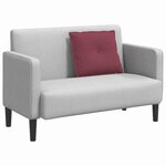 vidaXL Coussin de Dos Bordeaux 60 x 19 x 50 cm tissu