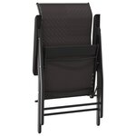 vidaXL Chaises pliables de jardin lot de 8 café noir résine tressée