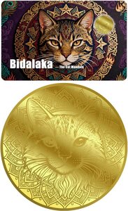 Pièce de monnaie en Or 30 Dollars g 0.155 (1/200 oz) Millésime 2026 Mandala CAT (PRÉCOMMANDE)
