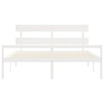 vidaXL Lit pour personne âgée sans matelas blanc 200x200cm bois massif