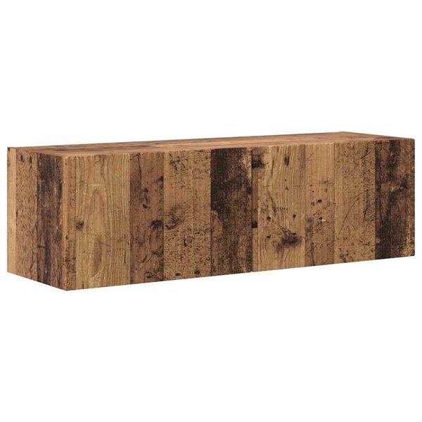 vidaXL Meuble TV mural Bois Ancien 98 x 31 x 29 5 cm Bois d'ingénierie