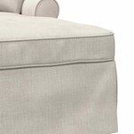 vidaXL Chaise lounge avec jupe Crème 157 x 91 x 91 cm ARES