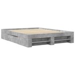 vidaXL Cadre de lit gris béton 160x200 cm bois d'ingénierie