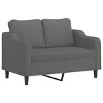 vidaXL Ensemble de canapés 2 Pièces coussins gris foncé tissu
