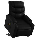 vidaXL Fauteuil inclinable de massage Noir Similicuir