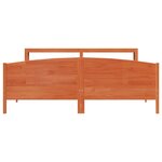 vidaXL Cadre de lit sans matelas cire marron 200x200cm bois pin massif