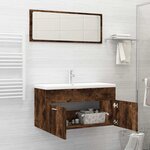 vidaXL Ensemble de meubles de salle de bain 2 Pièces Chêne fumé