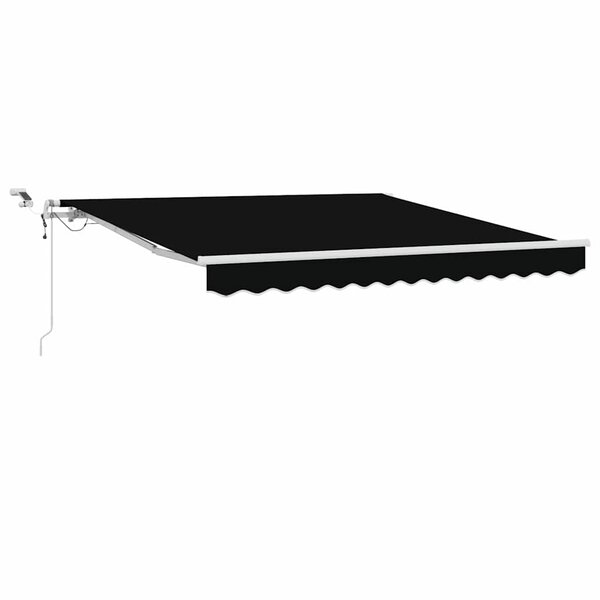 vidaXL Auvent Rétractable Noir 300 x 250 cm Polyester et métal
