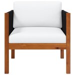 vidaXL Chaise de jardin avec coussin Bois d'acacia solide