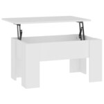vidaXL Table basse Blanc 79x49x41 cm Bois d'ingénierie