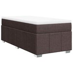 vidaXL Sommier à lattes de lit avec matelas Marron foncé 100x200 cm