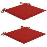 vidaXL Chaises pliables de jardin 2 Pièces avec coussins Bois d'acacia