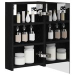 vidaXL Armoire Miroir de Salle de Bain Chêne noir 30 x 10 5 x 50 cm