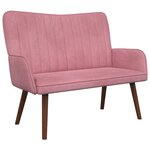 vidaXL Sofa 2 places Rose 115 x 61 x 87 cm Velours (V)