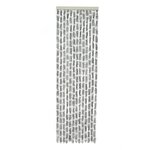 Travellife Rideau de porte Chenille Stripe 185x56 cm Gris et blanc