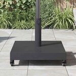 vidaXL Base de parasol extérieur Gris foncé 45 x 45 x 31.5 cm