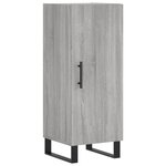 vidaXL Buffet haut Sonoma gris 34 5x34x180 cm Bois d'ingénierie