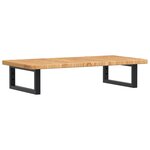 vidaXL Étagère de vasque murale acier et bois de chêne massif