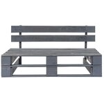 vidaXL Canapé de jardin palette avec coussins gris Pinède