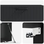 vidaXL Meuble TV mural Noir 98 x 31 x 30 cm Bois d'ingénierie