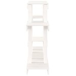 vidaXL Support à plantes Blanc 104 5x25x77 5 cm Bois massif de pin