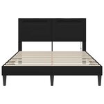 vidaXL Cadre de lit avec bandes LED Noir 160 x 200 cm Simili cuir
